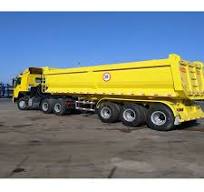 3 Axles 60Tons U Haul Type End Tipping Dump Truck Trailer for Cargo  Transport