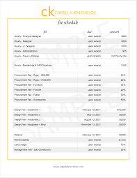 Fee Schedule For Interior Designers Capella Kincheloe Interior Design Business Plan Interior Design Basics Interior Design Jobs