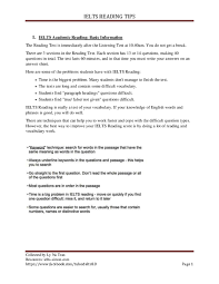 Say the list of words, voiced and voiceless (initial position only). Pdf Ielts Reading Tips Simon Nguyen Nguyá»…n Academia Edu