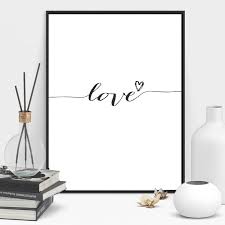 Love Sign Word Art Black White Poster Canvas Art Inspirational Wall Art Art Photography Creative Inspirational Wall Art Wall Art Quotes Love Art Images