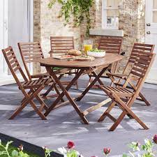 Wilko Fsc Wooden Patio Set 6 Seater Wilko