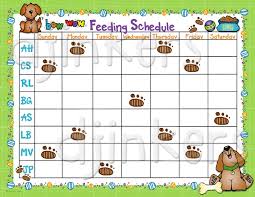 30 experienced dog feeding chart printable