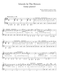 Islands In The Stream – (easy piano) Sheet Music for Piano (Solo) |  MuseScore.com