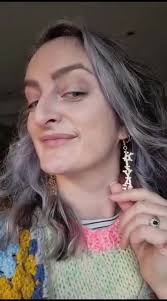 Yippee Kiyay dangle earring, die hard statement earring