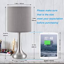 Surpars house minimalist solid wood bedside lamp. Small Touch Bedside Lamp Nightstand Lamp For Bedroom Set Of 2 Kakanuo Grey Touch Lamp Table