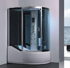 Steam Shower As Well As A Jetted Tub All In One Shower Room Whirlpool Bathtub Locker Storage