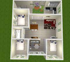 Denah rumah type 45 3 kamar tidur 3 desain rumah minimalis sumber : Desain Dan Denah Rumah Type 45 Terbaru Dengantiga Kamar Berserta Hitungan Rab Homeshabby Com Design Home Plans Home Decorating And Interior Design