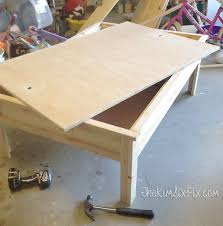 Apothecary Style Coffee Table With Hidden Lego And Train Play Areas In 2020 Diy Coffee Table Train Table Diy Table