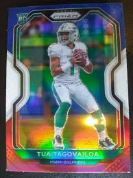 Your search for tua tagovailoa found 100 cards. Mavin Tua Tagovailoa 2020 Panini Prizm Red White Blue Prizm Card 339