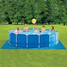 Kit Piscine Metal Frame Ronde Tubulaire Intex 4 57 X 1 22 M