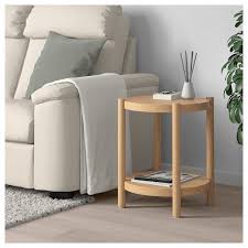 Listerby Table D Appoint Teinte Blanc Chene 50 Cm Table D Appoint Ikea