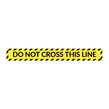 Never over whatever it is i already stepped on it. Do Not Cross This Line Floor Graphic Indigo Visual