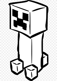 Maybe you would like to learn more about one of these? Minecraft Creeper Coloring Book Drawing Clip Art Png 575x1164px Minecraft Area Artwork Black And White Coloring