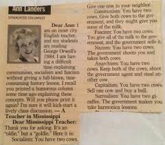 Ann Landers You Have Two Cows Communism Words