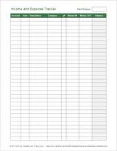 Balance sheet accounts followed by the income statement accounts. Free Printable Income And Expense Worksheet Pdf From Vertex42 Com Business Worksheet Expense Tracker Printable Business Budget Template
