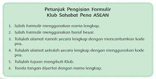 Check spelling or type a new query. Petunjuk Pengisian Formulir Klub Sahabat Pena Asean Mikirbae Com