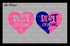 Download Free Best Friend Split Heart Svg Dxf Eps Png Crafter File Free Svg Files For Your Cricut Or Silhouette