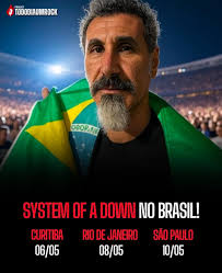 CONFIRMADO: Banda System of a Down se apresentará no Brasil em maio de  2025. Estádio escolhido para apresentação em Curitiba foi o Couto Pereira!