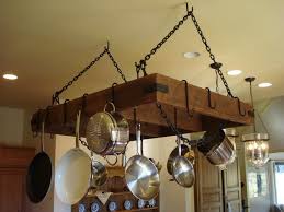 Custom Crafted Pot Rack With Forged Steel Hardware In 2021 Pot Rack Hanging Kitchen Island Pot Rack Wood Pots