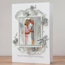 Party supplies · printable · gifts for everyone Silver 25th Wedding Anniversary Cards Decorque Cards