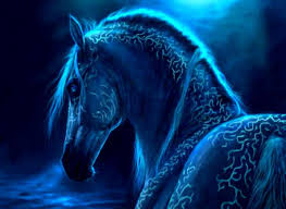 Midnight Blue Fantasy Horses Horses Blue Horse