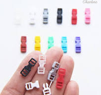 2 Pairs - 4mm (inner Diameter) Tiny Plastic Side Release ...