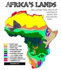 Key Biome Map Coloring Worksheet Map Of Climate Of Africa Showing Land Forms And Vegetation Types Africa Map Africa Continent Map Africa Continent