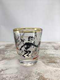 Vintage Novelty Shot Glass Native Down The Hatch 1950 S Vintage Bar Ware Collectible Shot Glasses Vintage Bar Shot Glass Shot Glasses