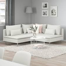 Soderhamn Ecksofa 3 Sitzig Finnsta Weiss Ikea Deutschland White Furniture Living Room Living Room Grey Apartment Living Room Design