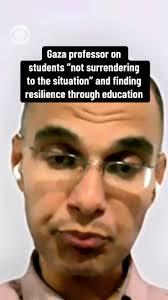 In Gaza, classrooms lie in ruins and more than half a million students are  unable to return to school this year, many now living in tents and  shelters. Speaking