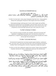 Dalam obrolan serius maupun santai disaat itulah terkadang terselip kata, canda, tawa dan perilaku yang terkadang sadar atau tanpa disadari melukai,menyakiti orang lain.baik yang kita kenal maupun tidak, bahkan bisa jadi termasuk perbuatan dosa. Doa Majlis Perhimpunan Rasmi Sekolah