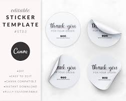 Sticker reward chart printable free. Thank You Sticker Template For Canva Order Label Printable Etsy Sticker Template Thank You Stickers Etsy Printables