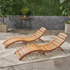 Nannette Chaise Lounge Teak Chaise Lounge Lounge Chair Outdoor Outdoor Chaise