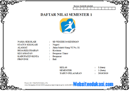 Format daftar nilai sd kurikulum 2013 (k13) edisi revisi 2020 dibagikan untuk membantu bapak/ibu guru dalam mengolah nilai hasil belajar peserta didik kelas 6 sd. Format Daftar Nilai Kelas 1 Sd Mi Kurikulum 2013 Revisi 2017 Soal Terbaru