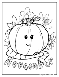 15 Free Printable November Coloring Pages for Kids