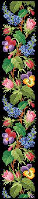 Antique hand embroidered centerpiece/table scarf~crochet border berlin work. Berlin Woolwork Floral Border Bell Pull And 14 Similar Items Kreuzstichblumen Kreuzstich Sticken