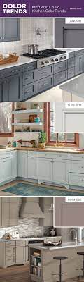 Cabinet paint color trends and how to choose an updated timeless cabinet color that we'll love for years to come. Your Kitchen S Style Sets The Tone For The Space Consider Kraftmaid Paint Colors Lagoon A Me Blue Gray Kitchen Cabinets Kraftmaid Cabinets Kraftmaid Kitchens