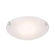 It is frosted and the designing is clear glass. Hampton Bay 10 75 Inch Brushed Nickel Led Flushmount Ceiling Light With Frosted Glass Shad The Home Depot Canada