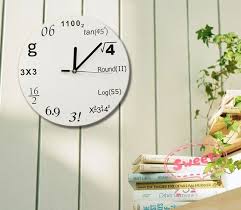Us 11 99 28 Modern Creative Math Formula Number Design Hanging Wall Clock Home Decor From Home And Garden On Banggood Com Creative Math Math Clock Wall Clock