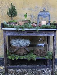 Sidetable Garden I Wintertable I Beistelltisch Garten Ich Wintertisch Ich Wintergarten Christmas Garden Christmas Deco Christmas Porch