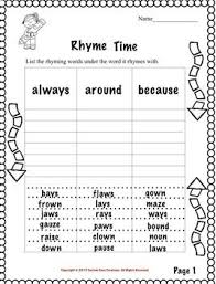 Your child knows the nursery rhymes, let him fill in the rhyming words to work on stage 2. 2nd Grade Sight Words Rhyming Activity Rhyming Activities Sight Words 2nd Grade