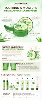 Aloe vera is gel from the leaves of aloe plants. Aloe Vera 92 Soothing Gel Nature Republic Wikia Fandom