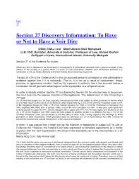 Protection of registrar, deputy registrars, assistant registrars and other officers. Doc Dec 11 Section 27 Discovery Information To Have Or Not To Have A Voir Dire 2003 3 Mlj Cxxi Shakti Rubini Veerasingam Academia Edu