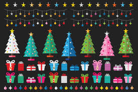 Download Colorful Christmas Tree Party Clip Art Graphic By Running With Foxes Creative Fabrica SVG Cut Files