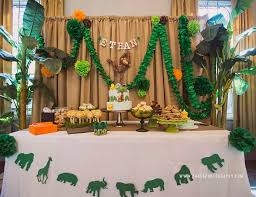 Photo gallery of the safari themed birthday party decorations. Safari Jungle Birthday Party Novocom Top