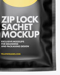Matte Sachet Mockup In Sachet Mockups On Yellow Images Object Mockups