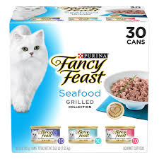 Fancy feast grilled salmon & shrimp feast in gravy is formulated to meet the nutritional levels established by the aafco cat food nutrient profiles for all . Save On Fancy Feast Seafood Grilled Collection Wet Cat Food Variety Pack 30 Ct Order Online Delivery Giant