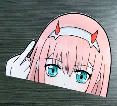 02 Funny Peeker Sticker Darling In The Franxx Anime Canvas Anime Decals