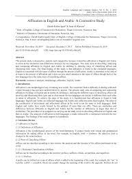 Bab.la is not responsible for their content. Pdf Affixation In English And Arabic A Contrastive Study
