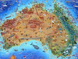 2011 0603mapgiant0001 Illustrated Map Australia Map Australian Maps